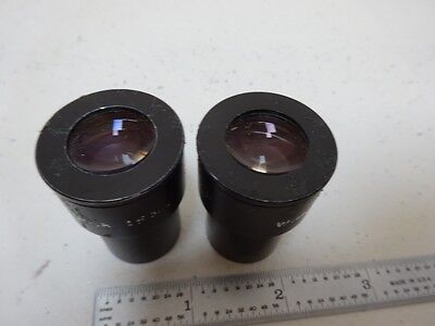 MICROSCOPE PART LOT EYEPIECES OLYMPUS 15X + RETICLE OPTICS AS IS BIN#N8-H-02