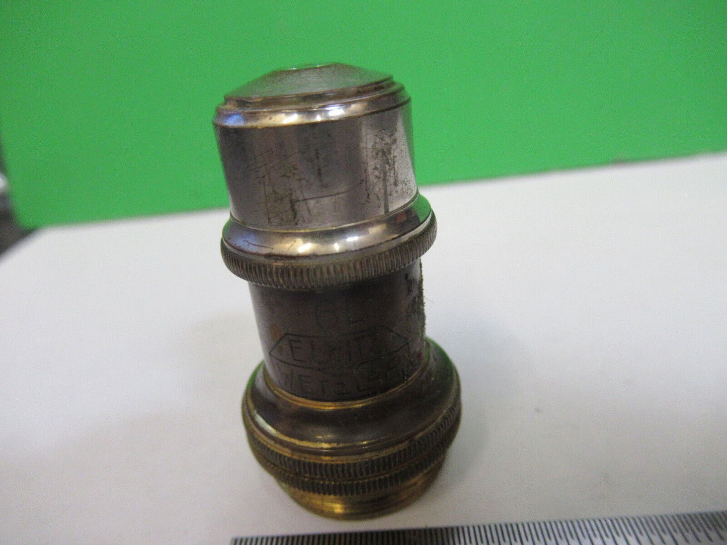 LEITZ WETZLAR GERMANY OBJECTIVE 6L ANTIQUE MICROSCOPE PART AS PICTURED #R1-A-73