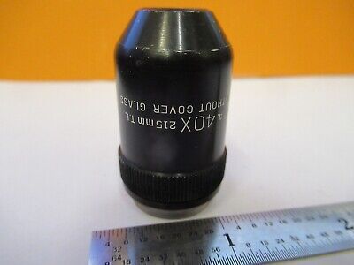 BAUSCH LOMB OBJECTIVE 40X /215mm OPTICS MICROSCOPE PART AS PICTURED &G1-A-58