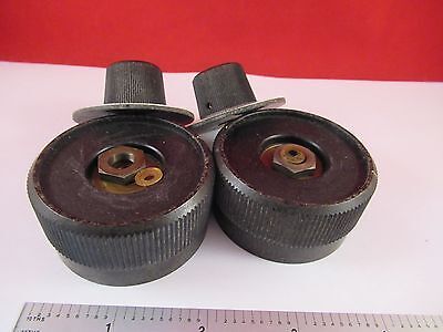 AS PICTURED PAIR MICROSCOPE PART KNOBS ZEISS GERMANY OPTICS BIN#F7-01