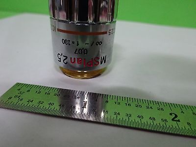 MICROSCOPE PART OLYMPUS JAPAN DIC OBJECTIVE MSPLAN 2.5X OPTICS BH2 AS IS B#V8-08