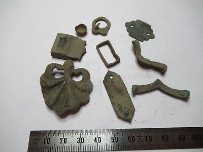 ANTIQUE BRASS BRONZE LOT MEDIEVAL ??? from EUROPE BOG FIND AS PICTURED &3-DT-09