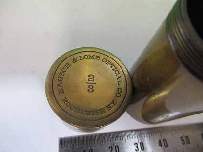 ANTIQUE BRASS BAUSCH 2/3 CANISTER OBJECTIVE MICROSCOPE PART AS PICTURED P2-B-100