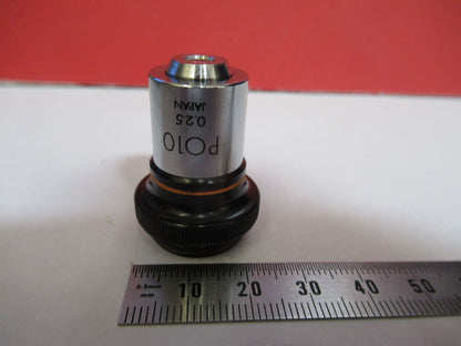 OLYMPUS JAPAN POL OBJECTIVE PO10 MICROSCOPE PART OPTICS AS PICTURED #G4-A-121