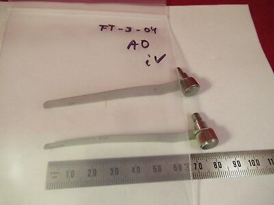 AMERICAN OPTICS CLIPS SPECIMENT STAGE SPENCER MICROSCOPE PART OPTICS &FT-3-04C