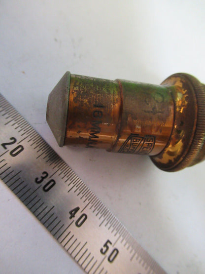 ANTIQUE BRASS SPENCER OBJECTIVE LENS OPTICS MICROSCOPE PART AS PICTURED Z1-A-136