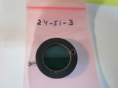 OPTICAL MICROSCOPE PART GREEN FILTER OPTICS BIN#24-51-3