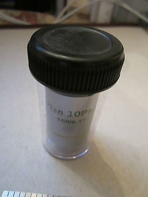 MICROSCOPE PART OPTICS OBJECTIVE 10X PLAN 10PH AS IS  BIN#RED