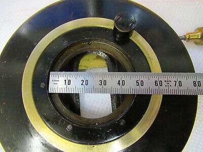 ANTIQUE CARL ZEISS BRASS XY POL STAGE RARE MICROSCOPE PART AS PICTURED P9-A-80