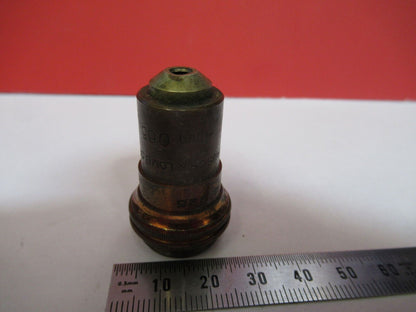 ANTIQUE  BRASS BAUSCH LOMB OBJECTIVE 43X MICROSCOPE PART AS PICTURED G4-A-111