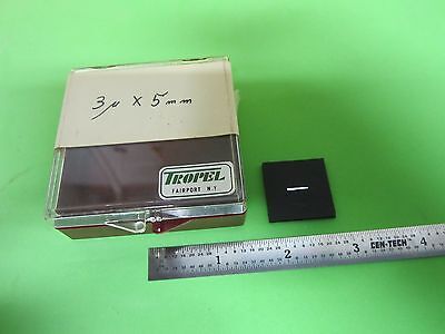 OPTICAL TROPEL 3u X 5 mm SLIT ?? LASER OPTICS  BIN#40-J