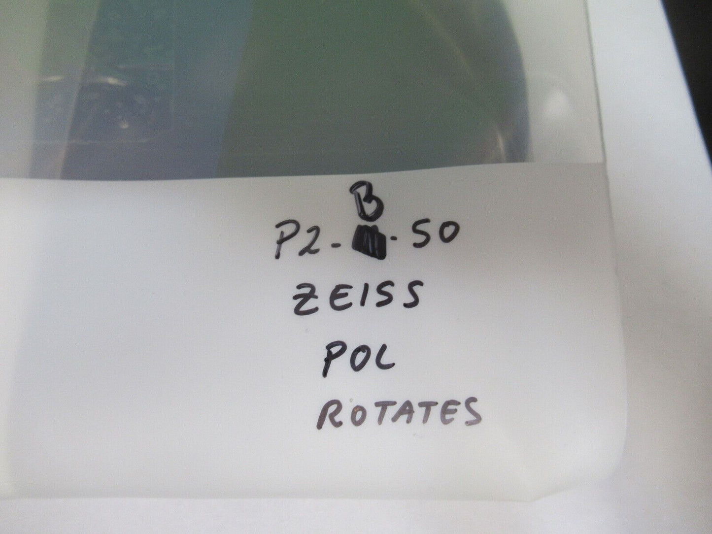 ZEISS POL ROTABLE LARGE STAGE TABLE POLARIZATION MICROSCOPE PART AS PIC P2-B-50