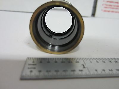 OPTICAL MICROSCOPE PART DMR LEICA LENS MOUNTED IN BRASS OPTICS AS IS BIN#D2-P-15