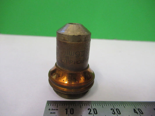 ANTIQUE BRASS BAUSCH LOMB 10X OBJECTIVE MICROSCOPE PART AS PICTURED &R3-B-83