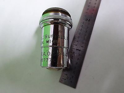 MICROSCOPE PART OBJECTIVE SPENCER 4 mm OPTICS AS IS BIN#Y2-26