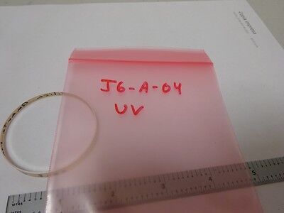 OPTICAL UV ULTRAVIOLET FLAT LENS LASER OPTICS AS IS BIN#J6-A-04