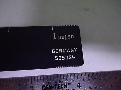 MICROSCOPE PART LEITZ GERMANY SLIDE 505024 OPTICS AS IS BIN#Y2-30