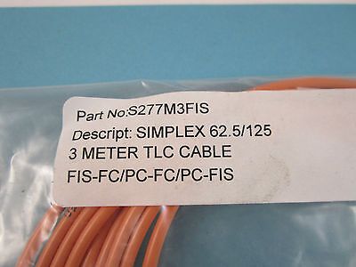 SIMPLEX  FIBER OPTIC OPTICS CABLE  PIGTAIL GLASS SEAL AS PICTURED NOS