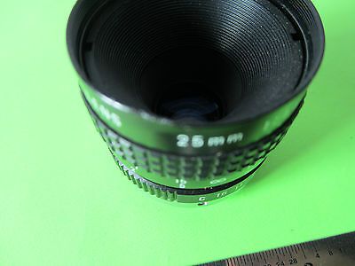 OPTICAL COSMICAR 25 MM LENS TV JAPAN nick on edge OPTICS BIN#B5-43