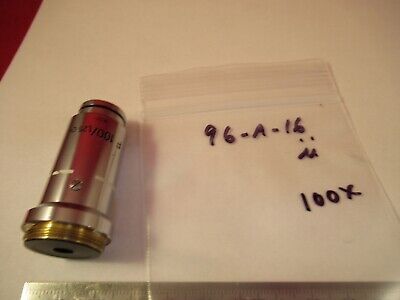 ZEISS GERMANY OBJECTIVE F 100X 461905 MICROSCOPE PART AS PICTURED &96-A-16