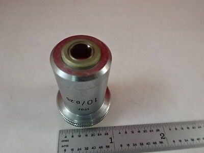 MICROSCOPE PART LEITZ WETZLAR OBJECTIVE 10X OPTICS AS IS B#S4-A-12