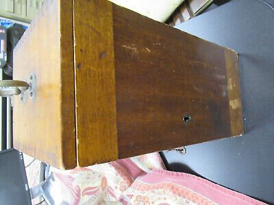 EMPTY REICHERT AUSTRIA WOOD CABINET ANTIQUE MICROSCOPE PART AS PICTURED #TB-4