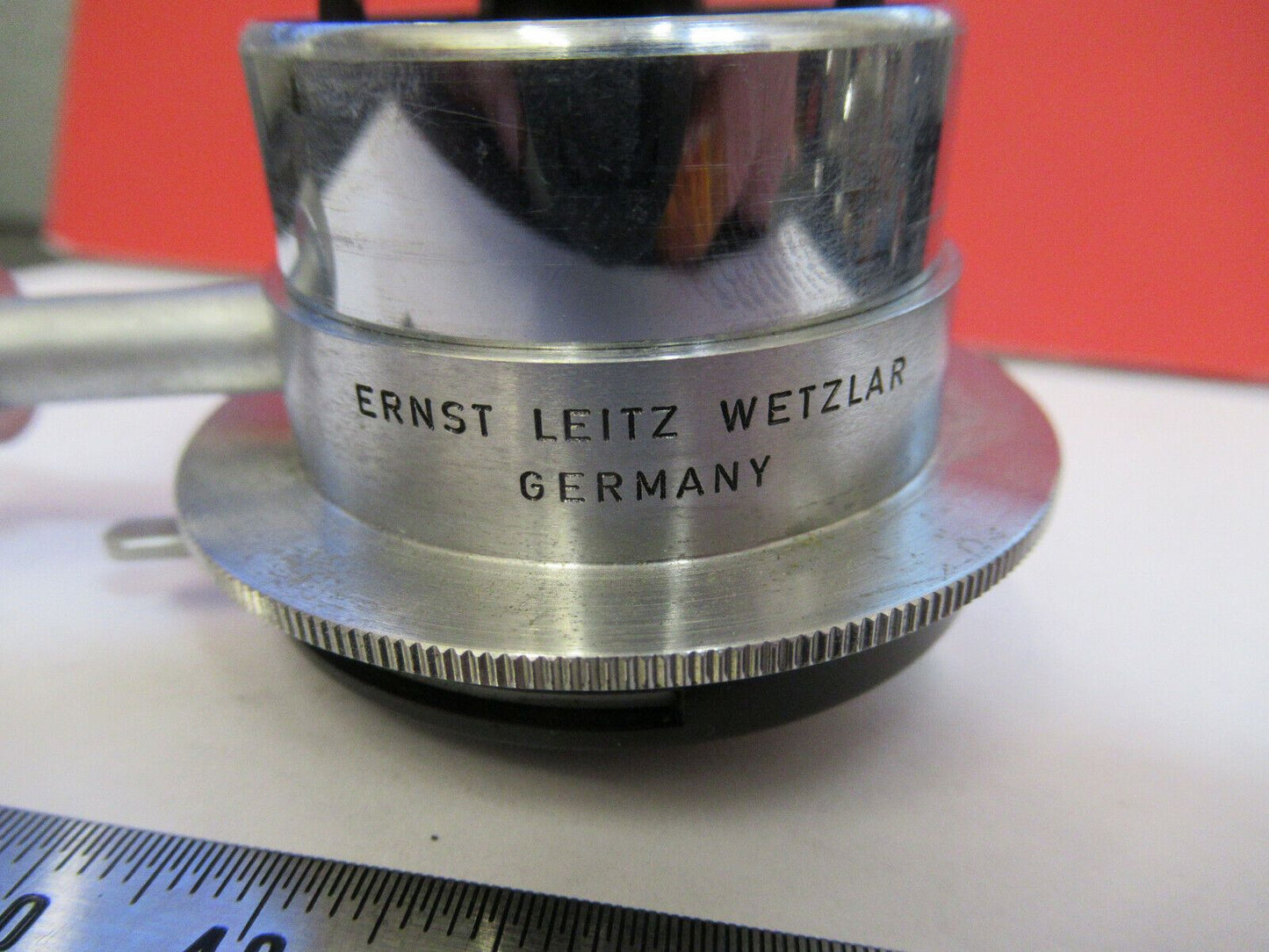 LEITZ WETZLAR GERMANY CONDENSER + IRIS MICROSCOPE PART AS PICTURED &B3-B-07