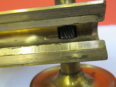 ANTIQUE BRASS BAUSCH LOMB STAGE LIMB FRAME MICROSCOPE PART AS PICTURED F6-B-107