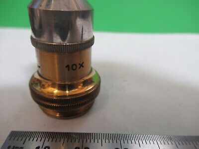 ANTIQUE ERNST LEITZ 10X "3" OBJECTIVE  MICROSCOPE PART AS PICTURED Z1-A-57