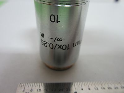 MICROSCOPE REICHERT JUNG OBJECTIVE 10X DIC INFINITY OPTICS BIN#F4-28