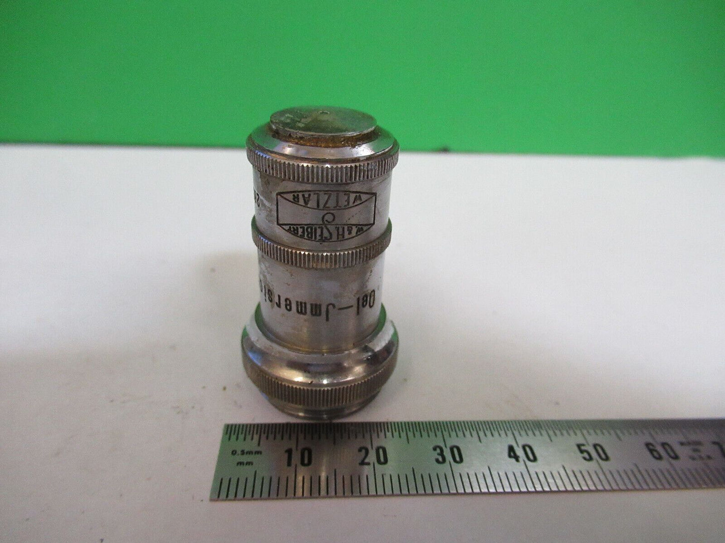 SEIBERT WETZLAR GERMANY 100X OBJECTIVE MICROSCOPE PART AS PICTURED &Z9-A-169