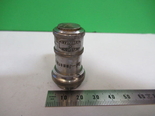 SEIBERT WETZLAR GERMANY 100X OBJECTIVE MICROSCOPE PART AS PICTURED &Z9-A-169