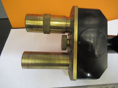 ANTIQUE ERNST LEITZ GERMANY BINOCULAR HEAD MICROSCOPE PART AS PICTURED 4B-FT-40