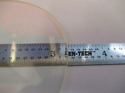 OPTICAL GLASS ROUND PLATE MICROSCOPE STAGE OPTICS PART AS PICTURED #B9-A-25