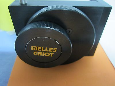 OPTICAL MELLES GROIT MOUNTED MIRROR COATED ROTATABLE LASER OPTICS AS IS BIN#K4