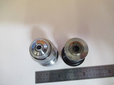 LOT 2 EA OBJECTIVE 10X 40X JAPAN OPTICS MICROSCOPE PART as pictured &A4-FT-92