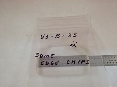 OPTICAL TRUNCATED BK7 GLASS BRICK [chips on edge] LASER OPTICS AS IS B#U3-B-25