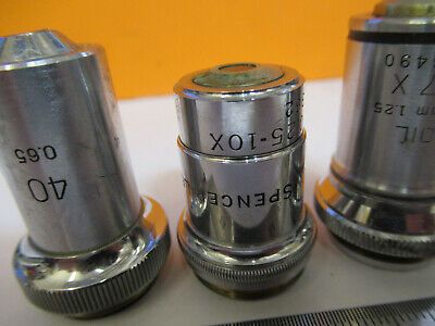 ASSORTED OBJECTIVES LOT MICROSCOPE PART AS PICTURED P5-B-36A