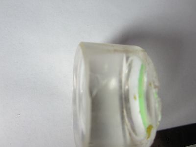 OPTICAL PLANO CONCAVE LENS chipped on edge MIL SPEC LASER OPTICS BIN #32-95-12