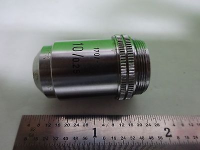 MICROSCOPE LEITZ WETZLAR GERMANY OBJECTIVE 10X OPTICS AS IS BIN#2B-E-16