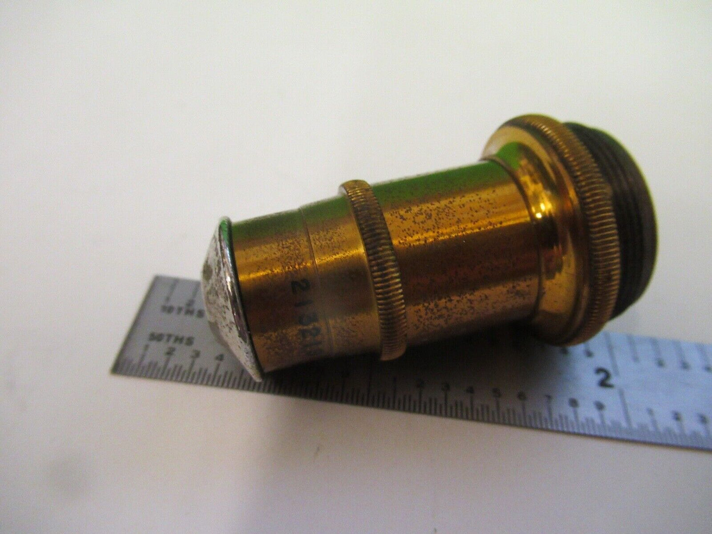 ANTIQUE SPENCER BUFFALO BRASS OBJECTIVE 44X MICROSCOPE PART AS PICTURED &80-A-15