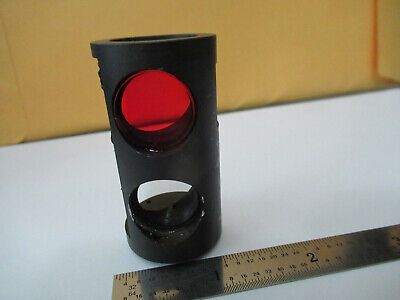 UNKNOWN MOUNTED BEAM SPLITTER + RED FILTER  OPTICS AS PICTURED &F2-A-56