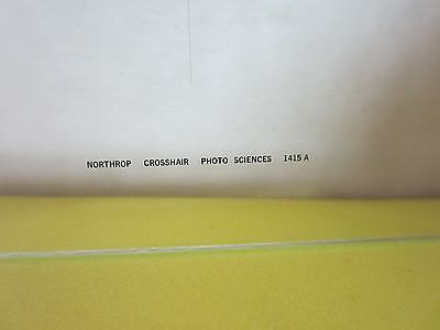 OPTICAL MASK NORTHROP CROSSHAIR LASER OPTICS BIN#D9-05