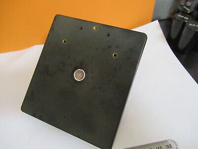 UNITRON JAPAN STAGE TABLE + IRIS DIAPHRAGM MICROSCOPE PART AS PICTURED &4B-FT-09