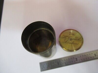 ANTIQUE BRASS HENRY CROUCH LONDON EMPTY OBJECTIVE CANISTER AS PICTURED &Q1-A-06