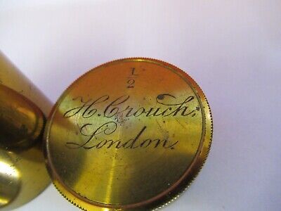 ANTIQUE BRASS HENRY CROUCH LONDON EMPTY OBJECTIVE CANISTER AS PICTURED &Q1-A-08