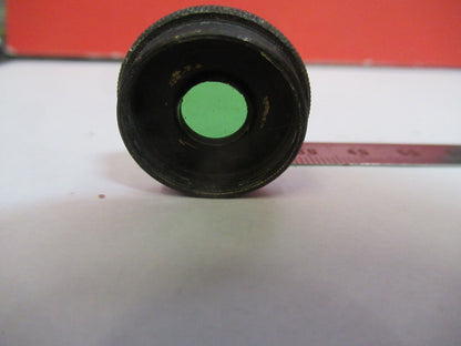 RARE GREEN FILTER OCULAR EYEPIECE LENS  MICROSCOPE PART AS PICTURED &S9-A-76