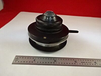 MICROSCOPE PART CONDENSER AMERICAN OPTICS + IRIS DIAPHRAGM AS IS #K8-C-03