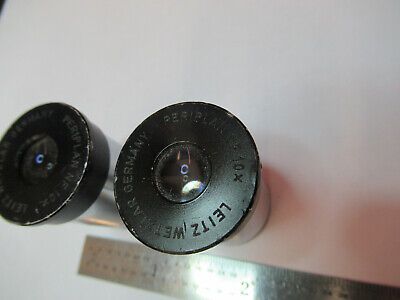 LEITZ GERMANY PAIR NF 10X EYEPIECE OPTICS MICROSCOPE PART AS PICTURED &B6-A-10