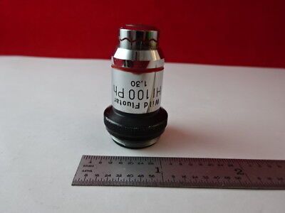 WILD HEERBRUGG SWISS OBJECTIVE PHASE 100X MICROSCOPE OPTICS PART AS IS #88-91-A